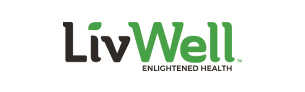 Logo with LivWell in green and black, and ENLIGHTENED HEALTH in smaller black text below.