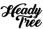 Logo with cursive text reading Heady Tree on a white background.