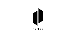 Black geometric logo with two vertical shapes and PUFFCO written below on a white background.