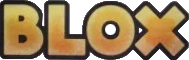 The word Blox in bold, yellow-orange gradient font with a black outline.