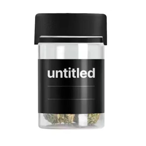 A clear jar with a black lid and label that reads untitled, containing green plant material, hints at the distinct aroma of Durban Poison.